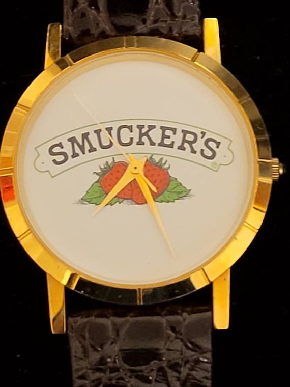 Vintage strawberry smucker's advertising watch by 