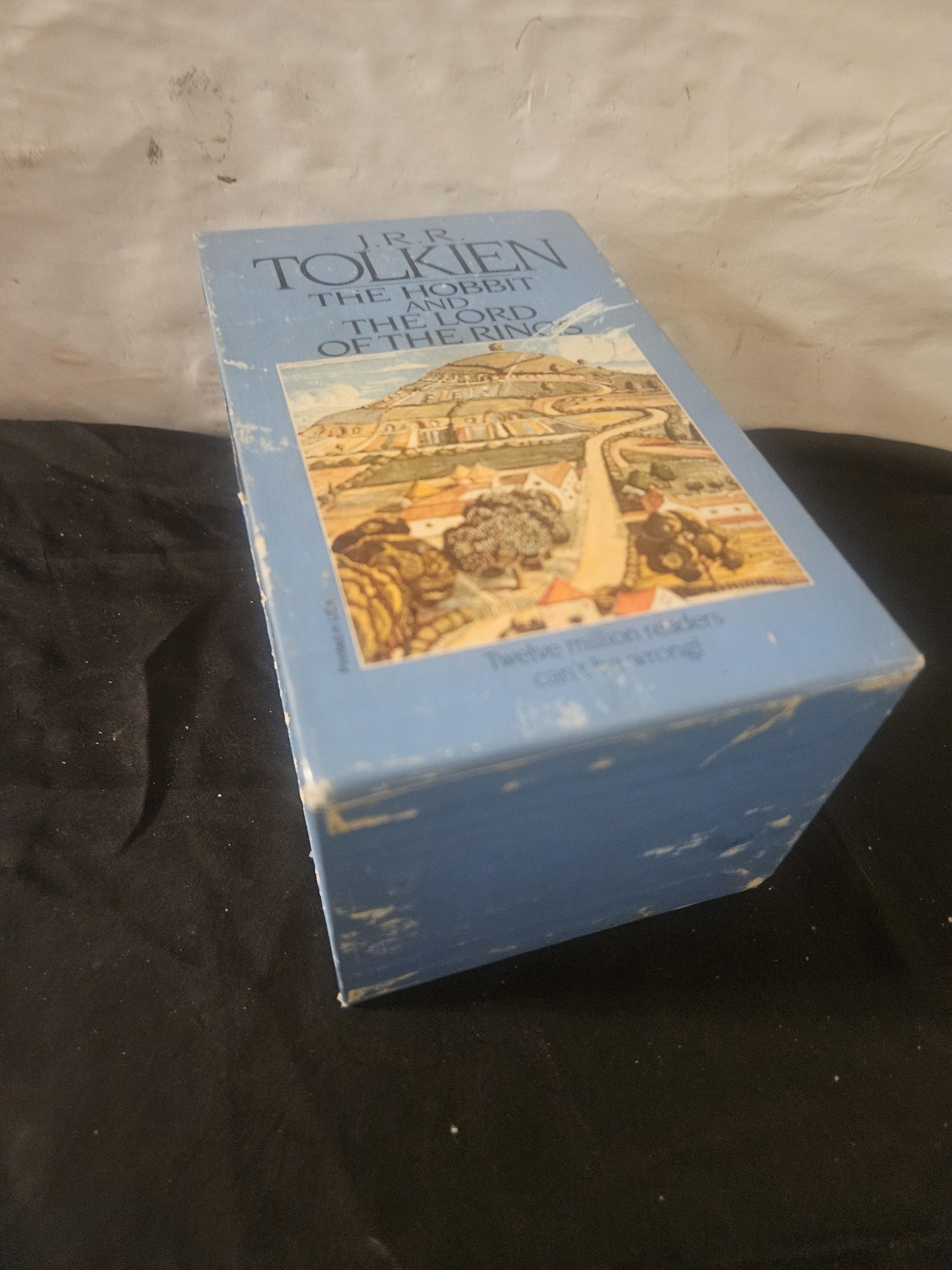 JRR Tolkien Hobbit & Lord of the Rings LOTR 1986 Vintage Paperback Box ...