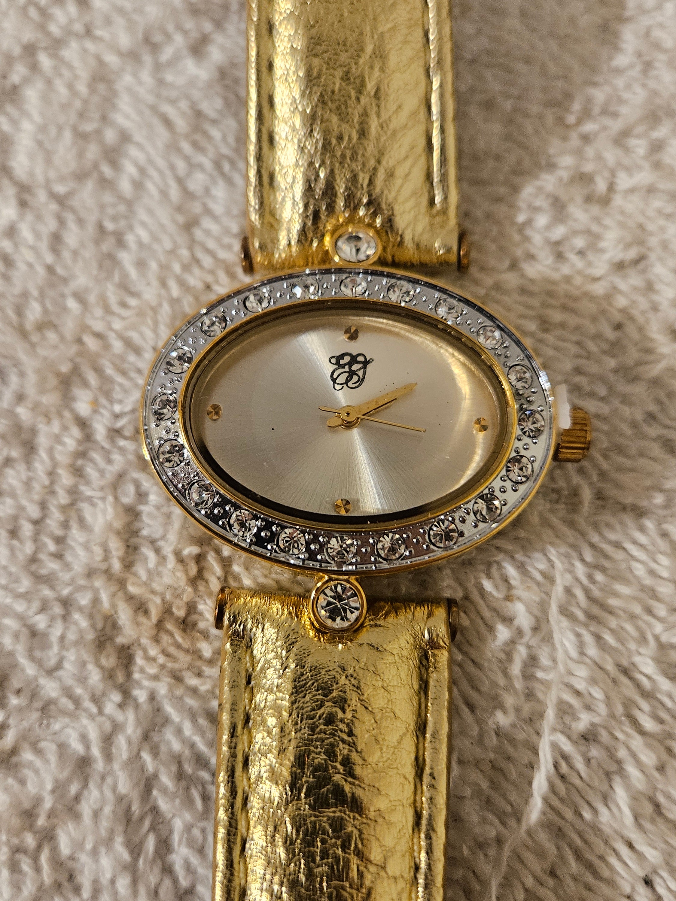 Elizabeth Taylor \'White Diamond\' Watch VTG Elizabeth Taylor White Diamonds Gold Tone | Mercari main image 4