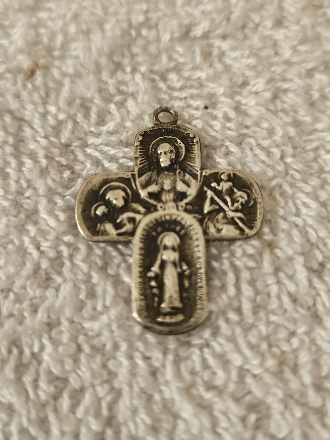 Vintage Catholic Sterling Silver 4 Way Cross Religious Medal P36 - Etsy