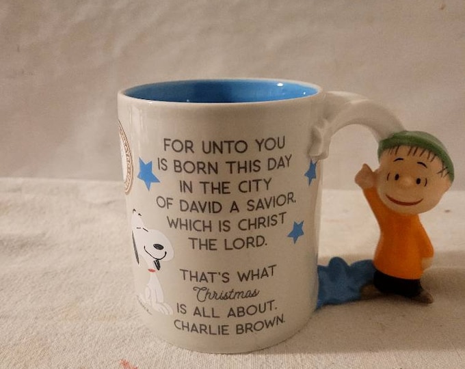 Hallmark Christmas Peanuts Linus Snoopy Mug With Nativity Speech Charle