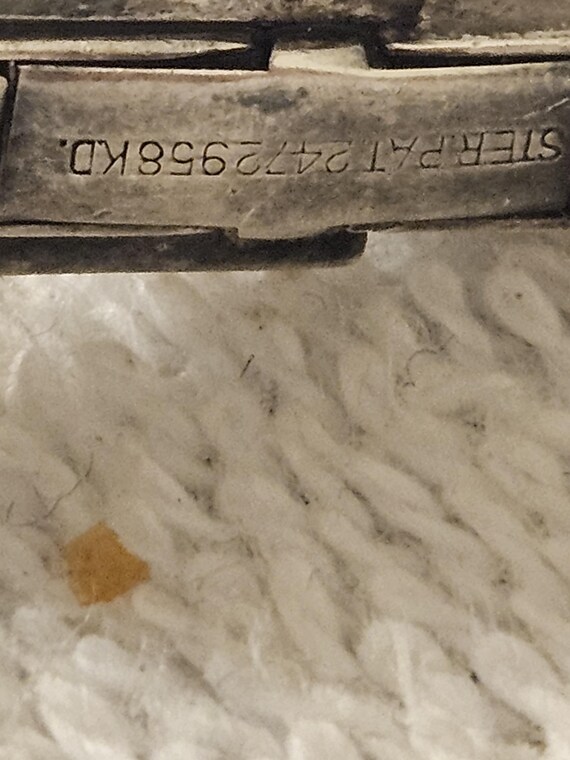 Sterling Silver Cufflinks Initial s Marcasite Sto… - image 4