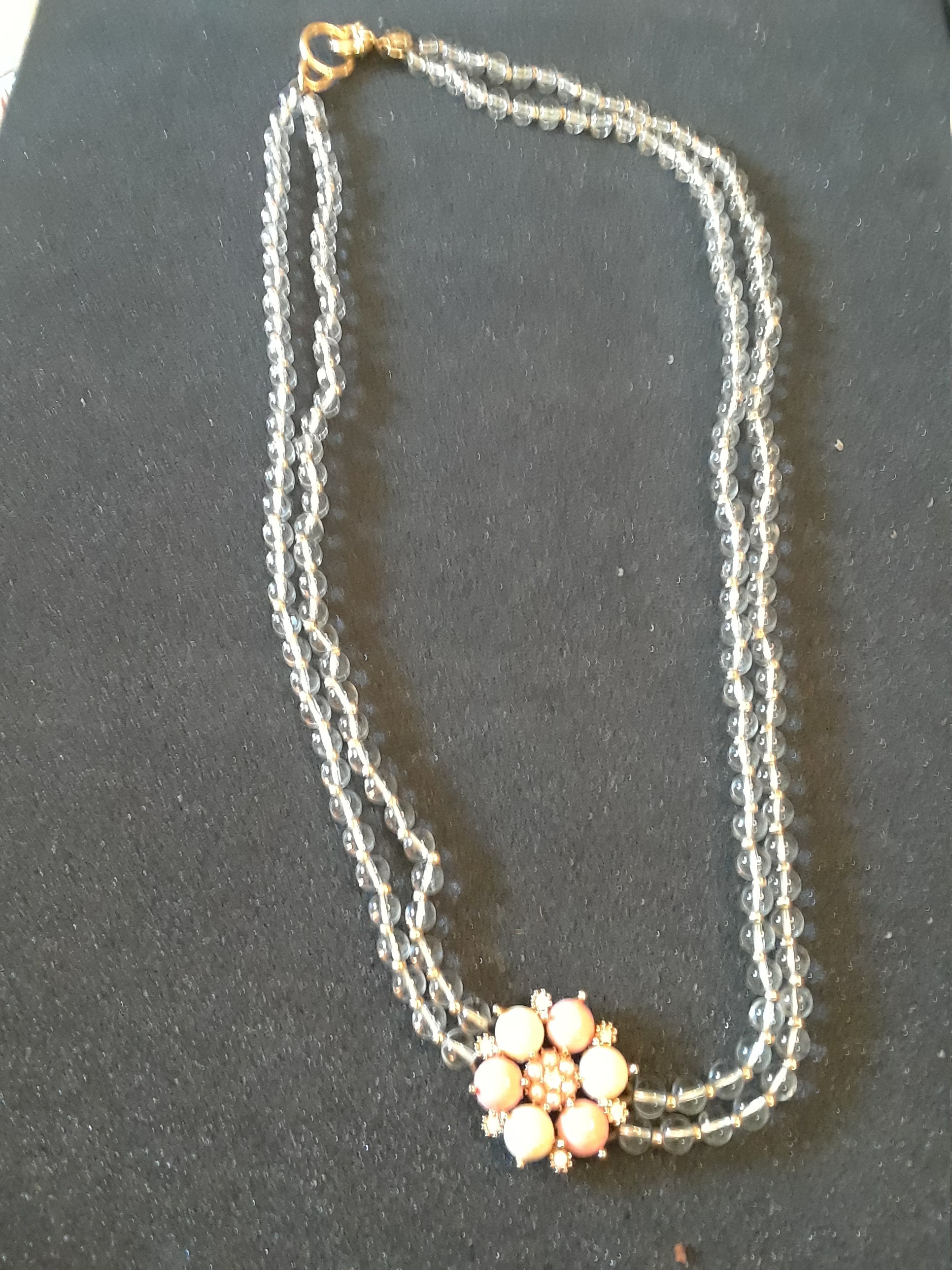 J.crew Pearl and Crystal Floral Beeded 
