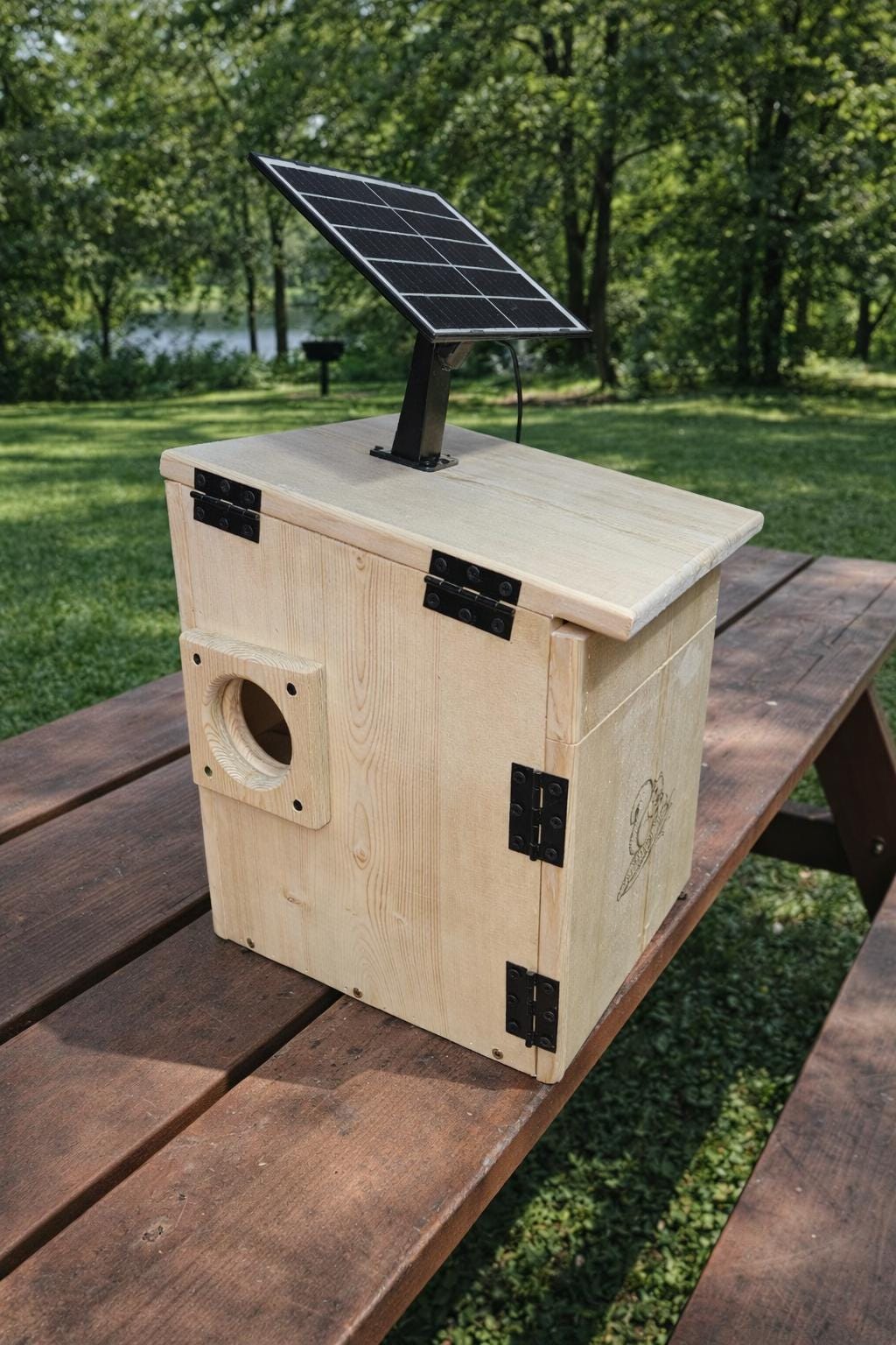 Squirrel Boo Peek-a-boo Cabin is an Extra Large Handmade Squirrel House With Camera ...