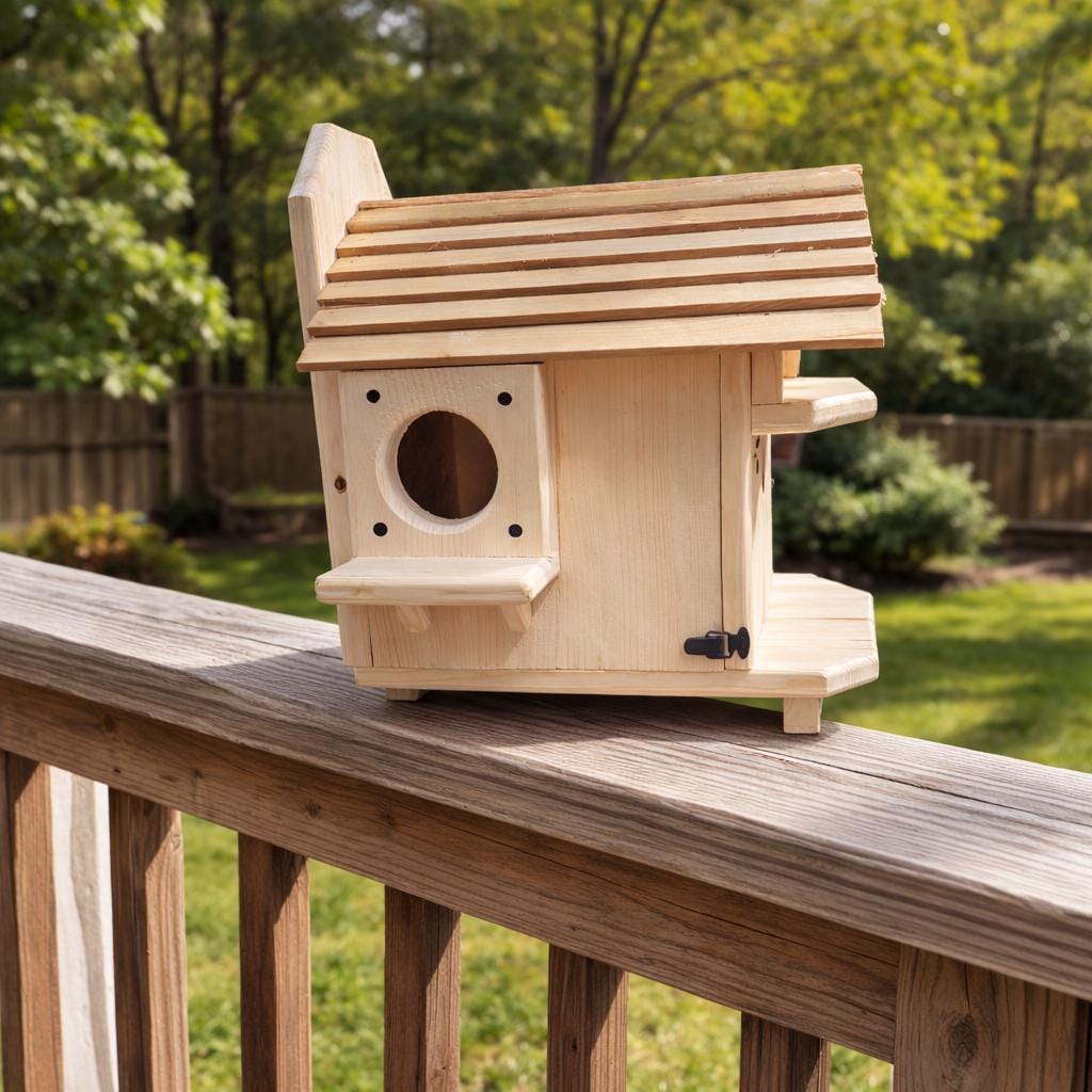 Squirrely's Cabin is an Extra Large Handmade Squirrel House – Outdoor ...