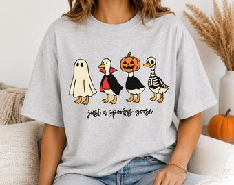 Spooky Goose PNG Halloween Goose Costume Sublimation Funny Fall Shirt Design Digital Download
