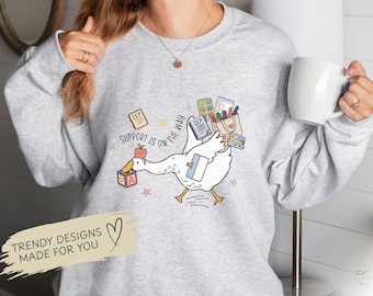 Support Is On The Way PNG, Special Education Teacher Goose Sublimation Digital Download