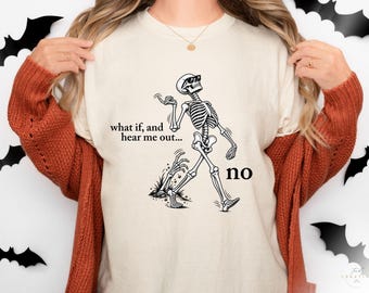 Sassy Skeleton PNG, Walking Skeleton Clipart, Funny Gothic Sublimation, Halloween Shirt Design