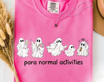 Paranormal Activities PNG, Funny Ghost Halloween Design, Teacher Mom Spooky Shirt Graphic