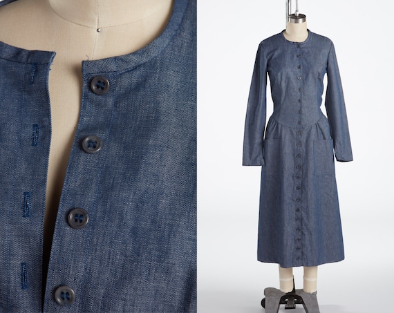 1970s Alley Cat by Betsey Johnson, 70s Denim Dress