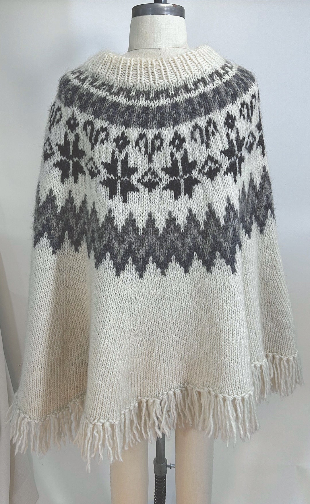 Nordic Chic Knit Poncho