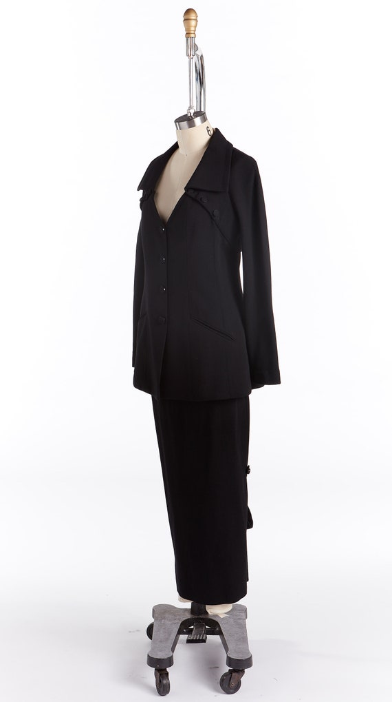 2000s Chloé Black Wool Jacket & Maxi Skirt set - image 3