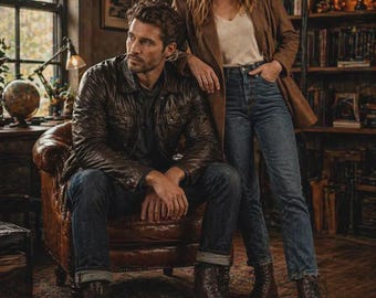 Handmade Brown Leather Panzer Boots: Military Officer Style Leather Combat Boot With Free Gift of Socks