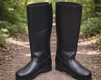 Botas de cuero alemanas hechas a mano, con suela de clavos y calcetines de regalo.