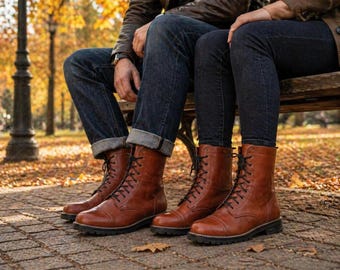 Botas de paracaidista del ejército estadounidense de la Segunda Guerra Mundial: botas militares de combate de cuero de plena flor, estilo aerotransportado vintage, botas de cuero para hombre + calcetines de regalo.