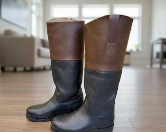 第二次世界大戦時のアメリカ製M-1940レザー騎兵ブーツ（タンカースタイル）（ソックス1足無料プレゼント付き）