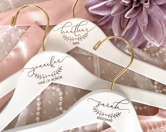 Bridesmaid Hangers, Bridal Party Hangers, Bridesmaid Gift, Engraved Name Hanger, Personalized Hanger, Bridesmaid Dress Hanger, Name Hanger