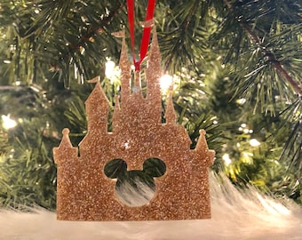 Cinderella Castle Ornament, Princess Castle Ornament, Disney Christmas Ornament, Disney Christmas Gift, Disney Engagement Ornament