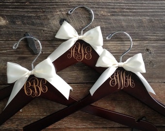 Bridesmaid Hangers, Monogram Hanger, Monogram, Bridesmaid Gift, Engraved Hanger, Personalized Hanger, Bridesmaid Dress Hanger, Name Hanger