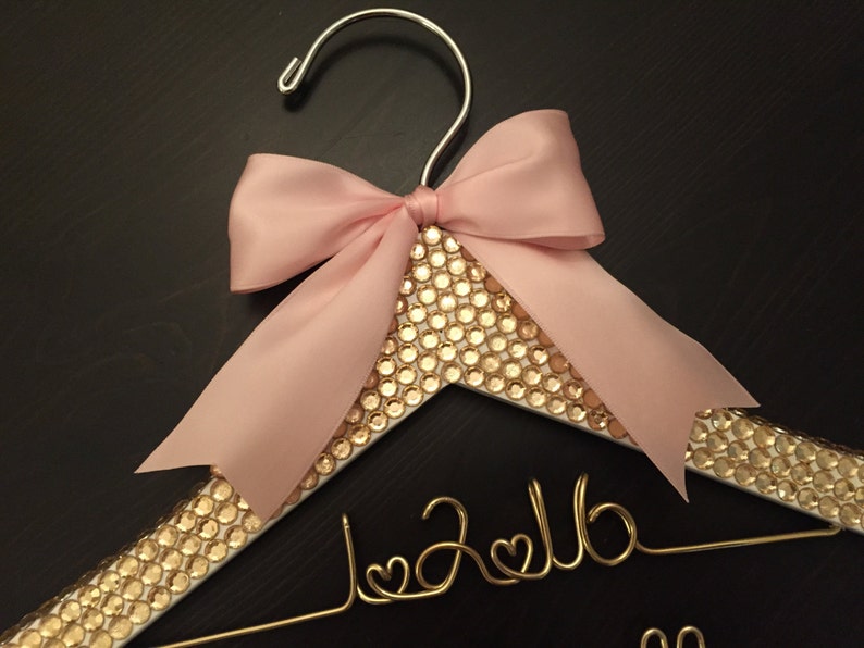 Gold BLING Wedding Hanger Rhinestone Hanger Bridal Hanger Etsy