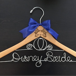 Disney Bride Hanger, Bridal Hanger, Cinderella Wedding Hanger, Mickey & Minnie Wedding, Disney Wedding, Personalized Hanger, Fairytail Bride