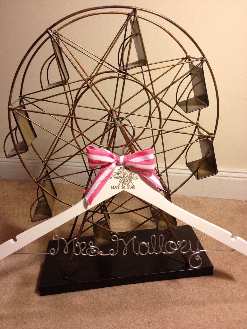 Bride Hanger Carnival Themed Hanger Circus Wedding CARNIVAL Wedding Personalized Wedding Hanger Circus Bridal Hanger Wedding Hanger