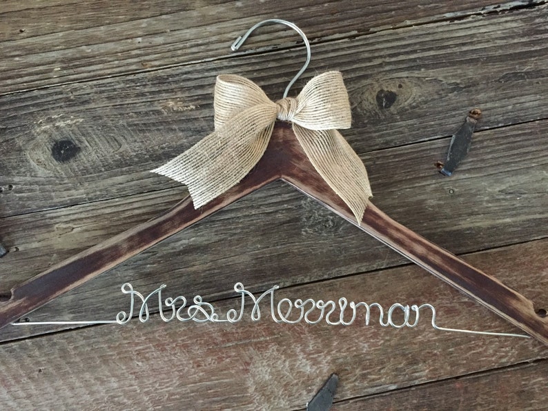 Distressed Bridal Hanger Rustic Wedding Hanger Bride Hanger Wedding Hanger Rustic Wedding Shabby Chic Wedding Fall Wedding