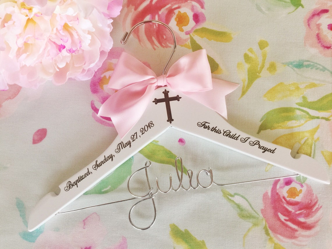 Boy Christening Gift Christening Hanger Baptism Hanger Etsy