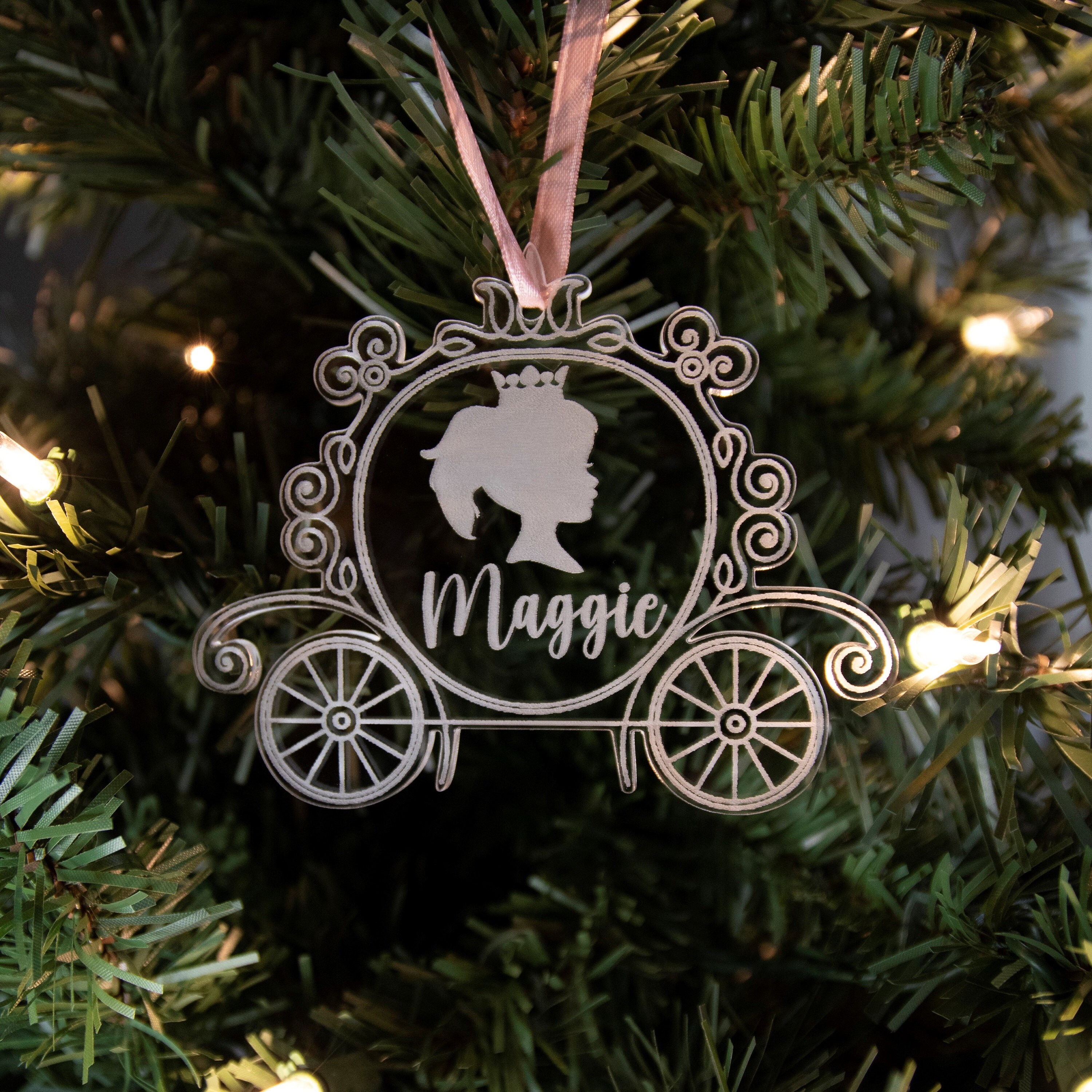Décoration De Noël Disney - Carrosse De Cendrillon - Résine Et Verre - Marron - Neuf