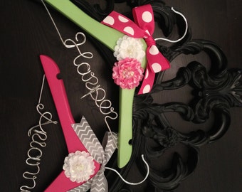 Baby Hanger / Children's Personalized Hanger - DESIGN YOUR OWN- Girl / Baby Shower Gift / Flower Girl Gift