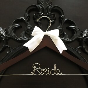 Bride Hanger, Wedding Hanger, Custom Name Hanger, Gift for Bride, Mrs Hanger, Wedding Dress Hanger