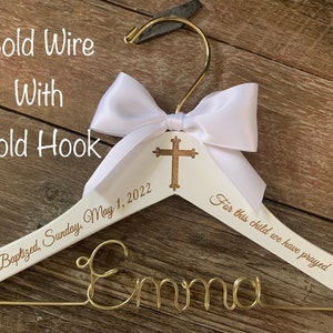 Christening Hanger, Baptism Hanger, Baby Hanger, Childrens Hanger, Kids Hanger, Christening Gift, Godmother Gift, Godchild Gift