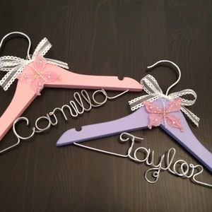 Baby Hanger / Children&#39;s Personalized Hanger - DESIGN YOUR OWN- Girl / Baby Shower Gift / Flower Girl GiftFrom GetHungUp