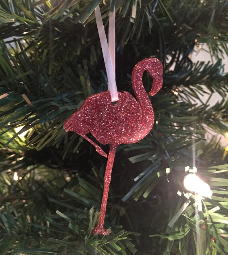 Flamingo Christmas Ornament Coastal Christmas Ornament - Etsy