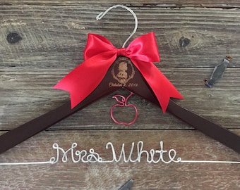 Wedding Hanger, Princess Bride Hanger, Personalized Hanger, Bridal Hanger, Princess Themed Wedding, Princess Hanger, Mrs. Han