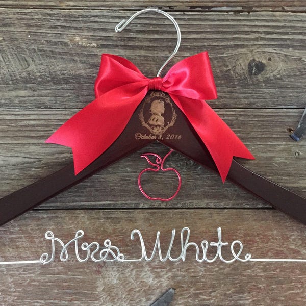 Wedding Hanger, Princess Bride Hanger, Personalized Hanger, Bridal Hanger, Princess Themed Wedding, Princess Hanger, Mrs. Han