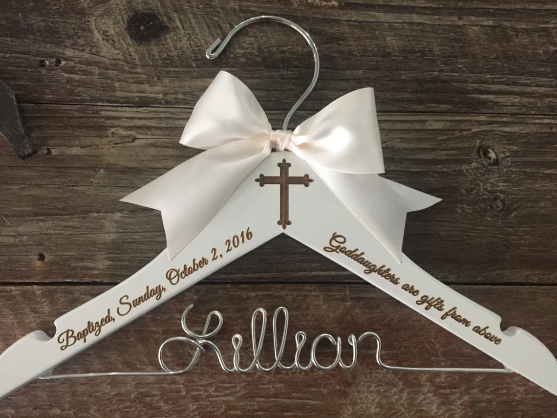 Boy Christening Gift Christening Hanger Baptism Hanger Etsy