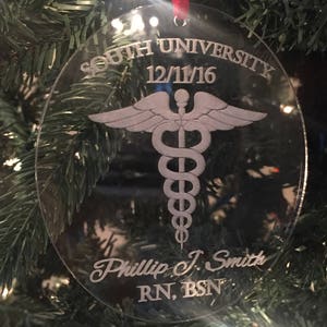 Doctor Gift, Graduation Christmas Ornament, Nurse Christmas Ornament, Doctor Christmas Ornament, Nurse Gift, White Coat Ceremony Gift