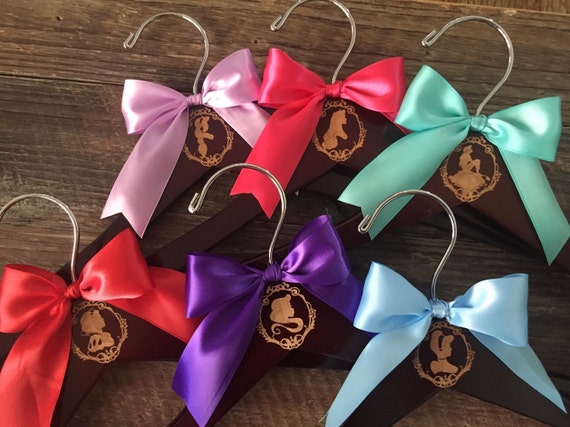 Bridesmaid Hangers, Princess Themed Bridesmaids, Bridesmaid Gift, Personalized Engraved Hanger, Bridesmaid Dress Hanger, Princess Wedding