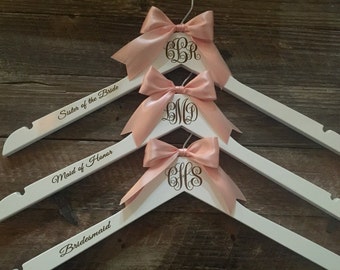 Bridesmaid Hangers, Monogram Hanger, Monogram, Bridesmaid Gift, Engraved Hanger, Personalized Hanger, Bridesmaid Dress Hanger, Name Hanger