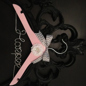 Baby Hanger / Children&#39;s Personalized Hanger / DESIGN YOUR OWN- Girl / Baby Shower Gift / Flower Girl Hanger / Flower Girl Gift