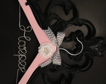 Baby Hanger / Children's Personalized Hanger / DESIGN YOUR OWN- Girl / Baby Shower Gift / Flower Girl Hanger / Flower Girl Gift