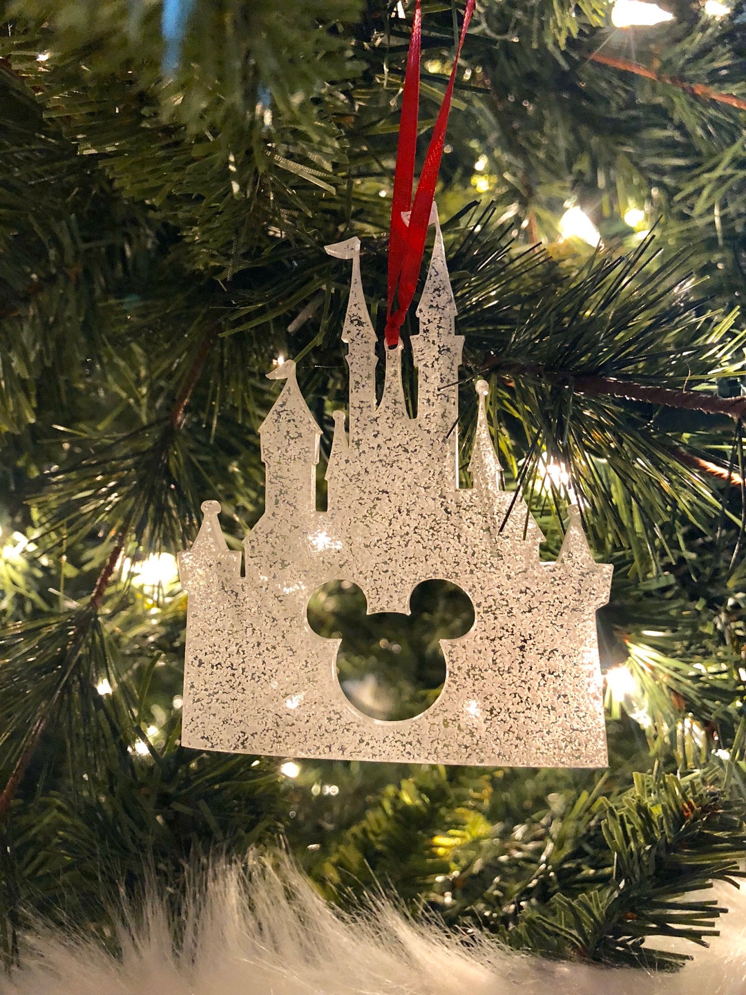 Cinderella Castle Ornament, Princess Castle Ornament, Disney Christmas
