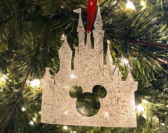 Cinderella Castle Ornament, Princess Castle Ornament, Disney Christmas Ornament, Disney Christmas Gift, Disney Engagement Ornament