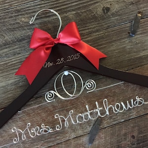Disney Wedding, Cinderella Hanger, Disney Bride Hanger, Wedding Hanger, Personalized Hanger, Bridal Hanger, Disney Princess Wedding