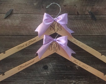 Bridesmaid Hangers, Monogram Hanger, Monogram, Bridesmaid Gift, Engraved Hanger, Personalized Hanger, Bridesmaid Dress Hanger, Name Hanger