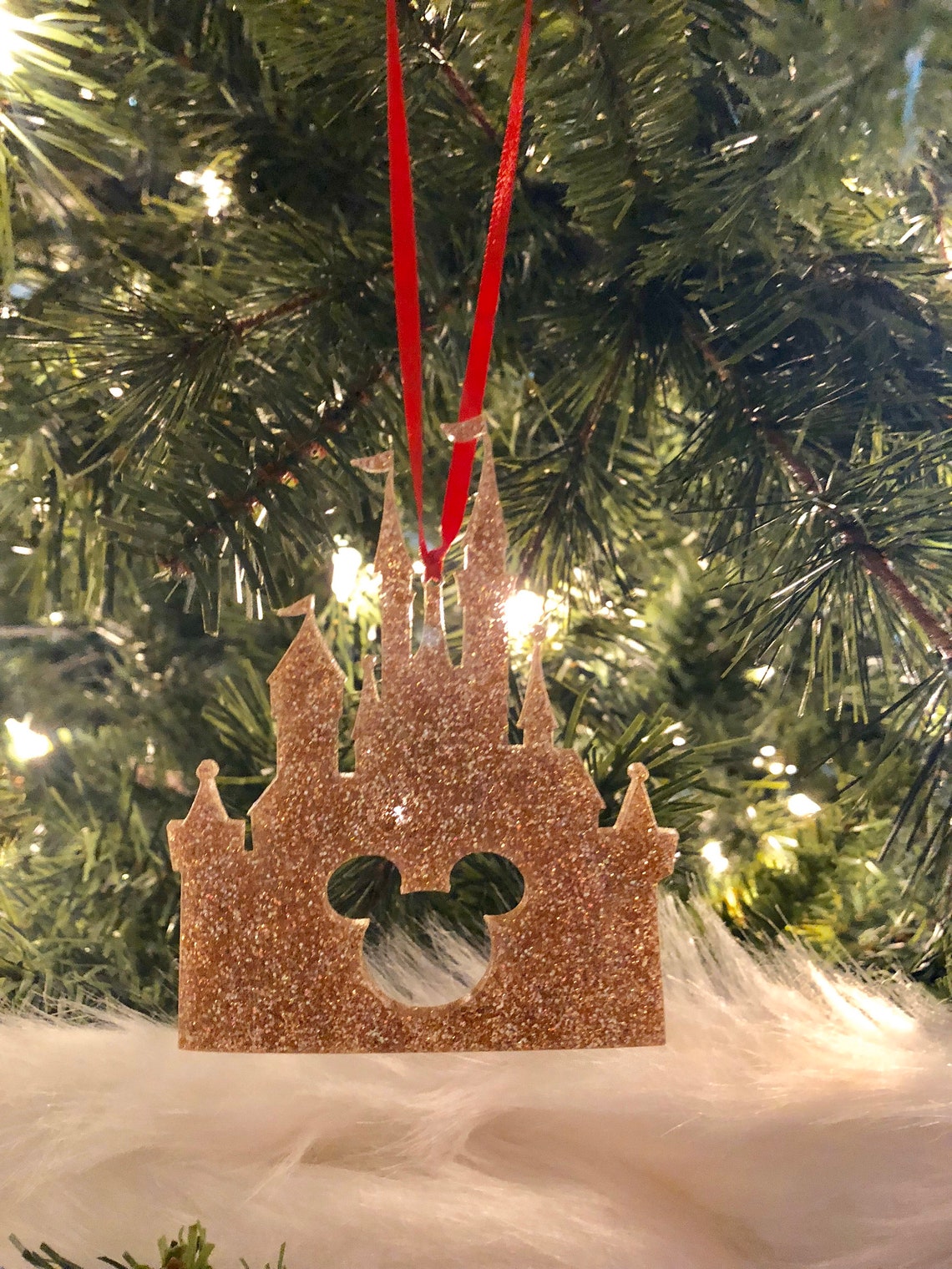 Cinderella Castle Ornament, Princess Castle Ornament, Disney Christmas