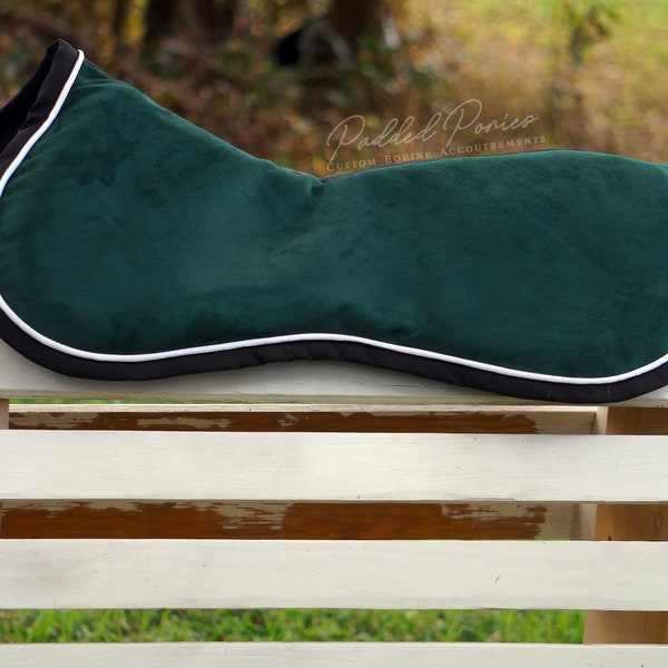 Custom Memory Foam Half Pad -  Hunter Green Suede