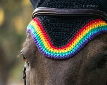 Custom Fly Veil Bonnet - LGBTQ+ Rainbow People of Color Inclusive Flag Stripe - All Sizes