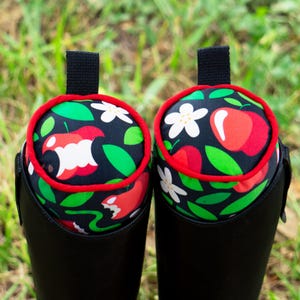 Custom Boot Trees - Red & Black Apples